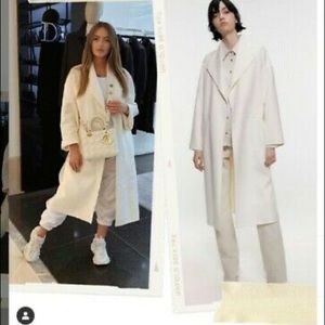 ZARA OVERSIZED COAT WITH POCKETS Cream Wool blend #Cybermondaysale